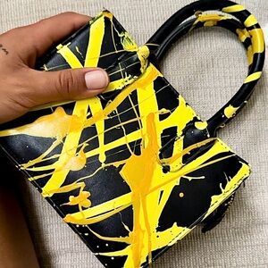 Mini Purse - Black & Yellow